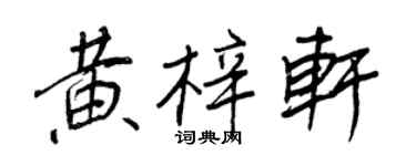 王正良黃梓軒行書個性簽名怎么寫
