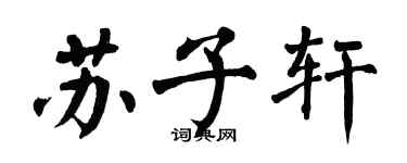 翁闓運蘇子軒楷書個性簽名怎么寫