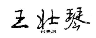 曾慶福王壯琴行書個性簽名怎么寫