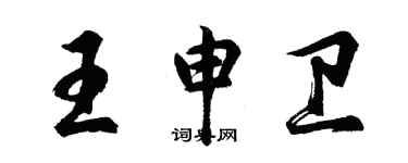 胡問遂王申衛行書個性簽名怎么寫