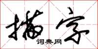 朱錫榮描字草書怎么寫
