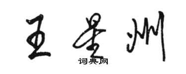 駱恆光王星州行書個性簽名怎么寫