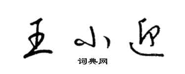 梁錦英王小迎草書個性簽名怎么寫