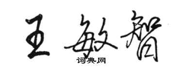 駱恆光王敏智行書個性簽名怎么寫