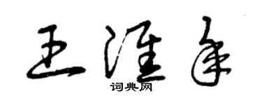 曾慶福王淮年草書個性簽名怎么寫