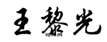 胡問遂王黎光行書個性簽名怎么寫