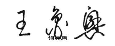 駱恆光王魯興草書個性簽名怎么寫