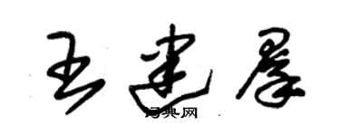 朱錫榮王建群草書個性簽名怎么寫