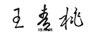 駱恆光王青桃草書個性簽名怎么寫