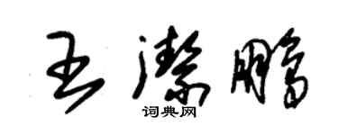 朱錫榮王潔鵬草書個性簽名怎么寫
