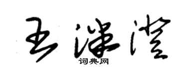 朱錫榮王泮澄草書個性簽名怎么寫