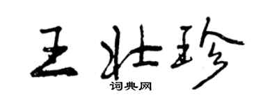 曾慶福王壯珍行書個性簽名怎么寫