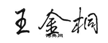 駱恆光王金桐行書個性簽名怎么寫
