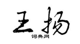 曾慶福王揚行書個性簽名怎么寫