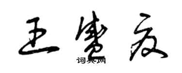 曾慶福王盛夏草書個性簽名怎么寫