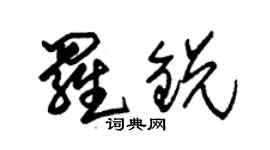 朱錫榮羅銳草書個性簽名怎么寫
