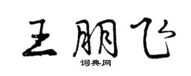 曾慶福王朋飛行書個性簽名怎么寫