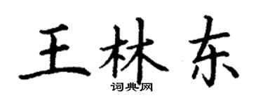 丁謙王林東楷書個性簽名怎么寫