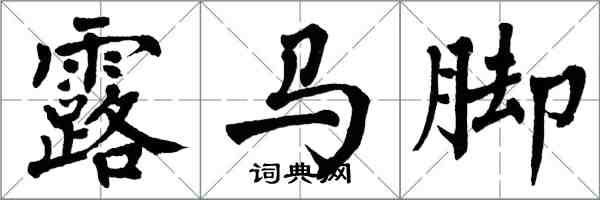 翁闓運露馬腳楷書怎么寫