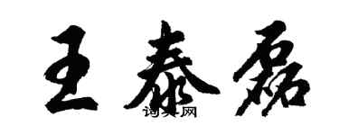 胡問遂王泰磊行書個性簽名怎么寫