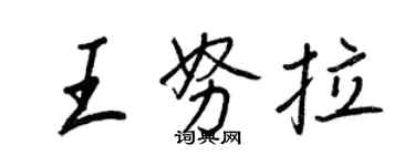 王正良王努拉行書個性簽名怎么寫