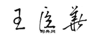 駱恆光王臣華草書個性簽名怎么寫