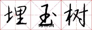 埋玉樹怎么寫好看