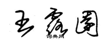 朱錫榮王露園草書個性簽名怎么寫