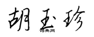 王正良胡玉珍行書個性簽名怎么寫