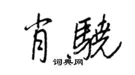 王正良肖驍行書個性簽名怎么寫