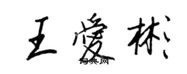 王正良王愛彬行書個性簽名怎么寫