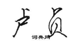 駱恆光盧貞行書個性簽名怎么寫