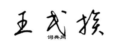 梁錦英王民族草書個性簽名怎么寫