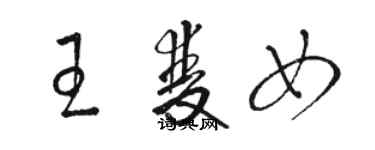 駱恆光王雙女草書個性簽名怎么寫