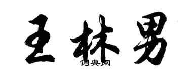 胡問遂王林男行書個性簽名怎么寫