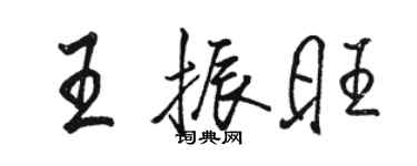 駱恆光王振旺行書個性簽名怎么寫