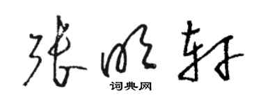 駱恆光張明軒草書個性簽名怎么寫