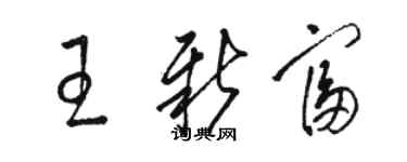 駱恆光王新富草書個性簽名怎么寫