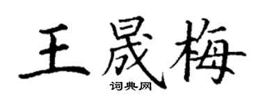 丁謙王晟梅楷書個性簽名怎么寫