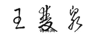 駱恆光王雙泉草書個性簽名怎么寫