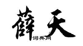 胡問遂薛天行書個性簽名怎么寫