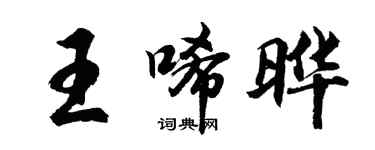 胡問遂王唏曄行書個性簽名怎么寫