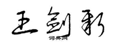 曾慶福王劍新草書個性簽名怎么寫