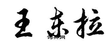 胡問遂王東拉行書個性簽名怎么寫