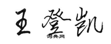 駱恆光王登凱行書個性簽名怎么寫