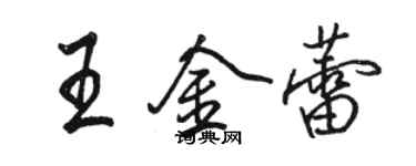 駱恆光王金蕾行書個性簽名怎么寫
