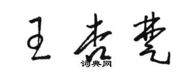 駱恆光王杏楚草書個性簽名怎么寫