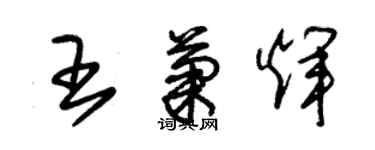 朱錫榮王菊輝草書個性簽名怎么寫