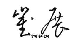 駱恆光崔展草書個性簽名怎么寫