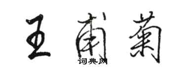 駱恆光王甫菊行書個性簽名怎么寫